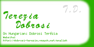terezia dobrosi business card